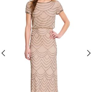 Adrianna blush dress with beading